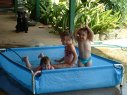 Swimming with Jordon and Zoey